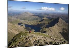 View from Summit of Snowdon to Llyn Llydaw and Y Lliwedd Ridge-Stuart Black-Mounted Photographic Print