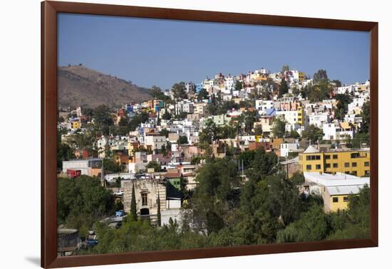 View from Templo de San Diego, distant view of the city, Guanajuato, Mexico, North America-Peter Groenendijk-Framed Photographic Print