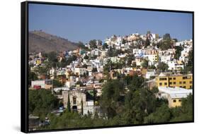 View from Templo de San Diego, distant view of the city, Guanajuato, Mexico, North America-Peter Groenendijk-Framed Stretched Canvas