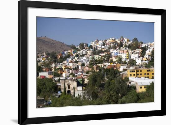 View from Templo de San Diego, distant view of the city, Guanajuato, Mexico, North America-Peter Groenendijk-Framed Photographic Print