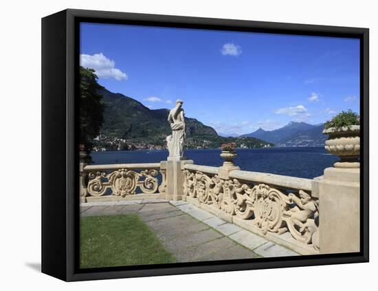 View From Terrace, Lenno, Lake Como, Lombardy, Italy, Europe-Vincenzo Lombardo-Framed Stretched Canvas