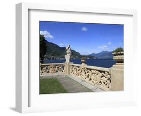 View From Terrace, Lenno, Lake Como, Lombardy, Italy, Europe-Vincenzo Lombardo-Framed Photographic Print