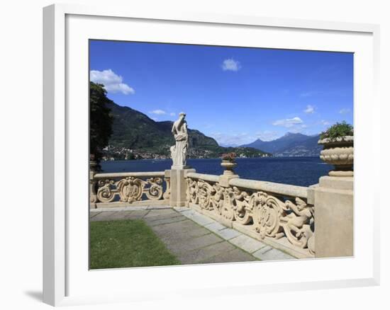 View From Terrace, Lenno, Lake Como, Lombardy, Italy, Europe-Vincenzo Lombardo-Framed Photographic Print