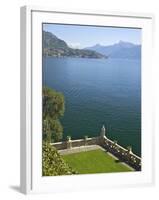 View from Terrace of 18th Century Villa del Balbianello, Lenno, Lake Como, Italian Lakes, Italy-Peter Barritt-Framed Photographic Print