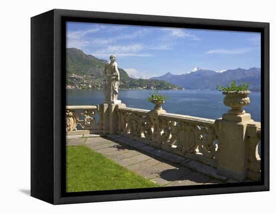 View from Terrace of 18th Century Villa del Balbianello, Lenno, Lake Como, Italian Lakes, Italy-Peter Barritt-Framed Stretched Canvas