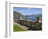 View from Terrace of 18th Century Villa del Balbianello, Lenno, Lake Como, Italian Lakes, Italy-Peter Barritt-Framed Photographic Print