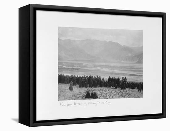 View from Terrace of Debung Monastery, Tibet, 1903-04-John Claude White-Framed Stretched Canvas