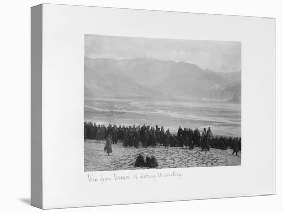 View from Terrace of Debung Monastery, Tibet, 1903-04-John Claude White-Stretched Canvas