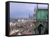 View from Terrace of St. Epvre Basilica, of Place Stanislas and Old Town, Nancy, Lorraine-Bruno Barbier-Framed Stretched Canvas