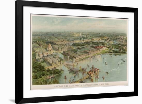 View from the Air of the Chicago World Fair-null-Framed Art Print