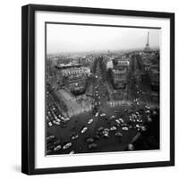 View from the Arc de Triomphe to the Place de l'Etoile, 1960s-Paul Almasy-Framed Giclee Print