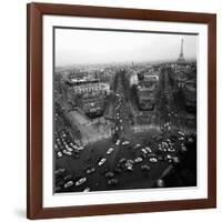 View from the Arc de Triomphe to the Place de l'Etoile, 1960s-Paul Almasy-Framed Giclee Print