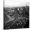 View from the Arc de Triomphe to the Place de l'Etoile, 1960s-Paul Almasy-Stretched Canvas