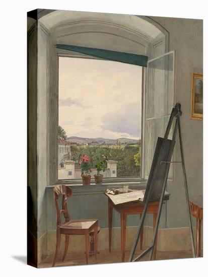 View from the Artist's Studio in Alservorstadt toward Dornbach-Jakob Alt-Stretched Canvas