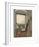 View from the Artist's Studio in Alservorstadt, towards Dornbach, 1836-Jakob Alt-Framed Premium Giclee Print