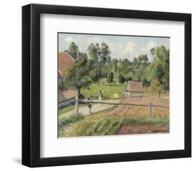 View from the Artist's Window, Eragny-Camille Pissarro-Framed Art Print