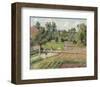 View from the Artist's Window, Eragny-Camille Pissarro-Framed Art Print