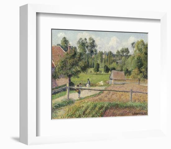 View from the Artist's Window, Eragny-Camille Pissarro-Framed Art Print