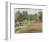 View from the Artist's Window, Eragny-Camille Pissarro-Framed Art Print