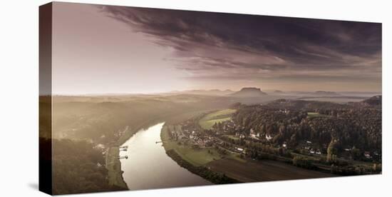 View from the Bastion in the Elbtal with Rathen-Jorg Simanowski-Stretched Canvas