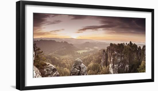 View from the Bastion View with Sunrise-Jorg Simanowski-Framed Photographic Print