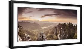 View from the Bastion View with Sunrise-Jorg Simanowski-Framed Photographic Print