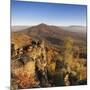 View from the Battertfelsen to the Merkus, Baden Baden, Baden-Wurttemberg, Germany-Markus Lange-Mounted Photographic Print