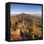 View from the Battertfelsen to the Merkus, Baden Baden, Baden-Wurttemberg, Germany-Markus Lange-Framed Stretched Canvas