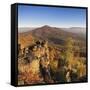 View from the Battertfelsen to the Merkus, Baden Baden, Baden-Wurttemberg, Germany-Markus Lange-Framed Stretched Canvas