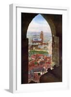 View from the Belfry of Bruges, Belgium, C1924-null-Framed Giclee Print