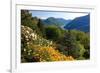 View from the Botanical Garden San Grato towards the Lake and Monte Bre Mountain-null-Framed Art Print