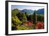 View from the Botanical Garden San Grato towards the Lake and Monte Bre Mountain-null-Framed Art Print