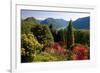 View from the Botanical Garden San Grato towards the Lake and Monte Bre Mountain-null-Framed Art Print