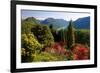 View from the Botanical Garden San Grato towards the Lake and Monte Bre Mountain-null-Framed Art Print