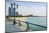 View from the Breakwater Towards Etihad Towers and Emirates Palace Hotel and Beach, Abu Dhabi-Fraser Hall-Mounted Photographic Print