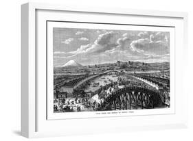 View from the Bridge of Nippon, Tokyo, Japan, 1877-null-Framed Giclee Print