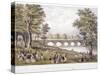 View from the Bridge on the Serpentine Towards Crystal Palace, London, 1851-Day & Son-Stretched Canvas