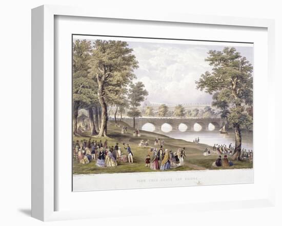 View from the Bridge on the Serpentine Towards Crystal Palace, London, 1851-Day & Son-Framed Giclee Print