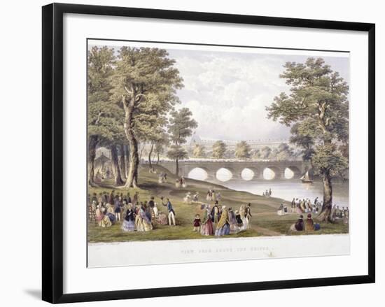 View from the Bridge on the Serpentine Towards Crystal Palace, London, 1851-Day & Son-Framed Giclee Print