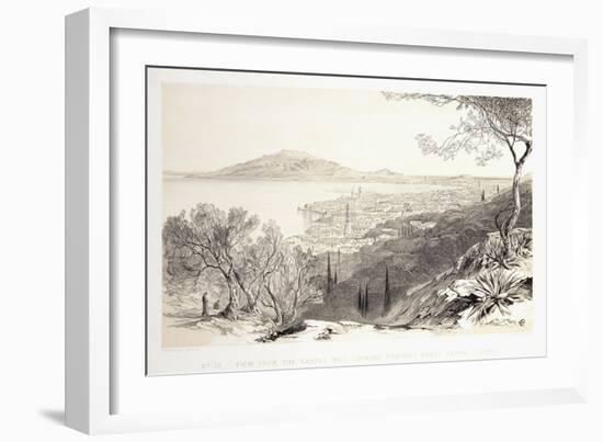 View from the Castle Hill, Looking Towards Monte Skopo, Zante, 1863-Edward Lear-Framed Giclee Print