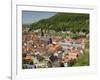 View from the Castle of the Old City, and the River Neckar, Heidelberg, Baden-Wurttemberg, Germany-James Emmerson-Framed Photographic Print