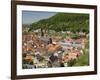 View from the Castle of the Old City, and the River Neckar, Heidelberg, Baden-Wurttemberg, Germany-James Emmerson-Framed Photographic Print