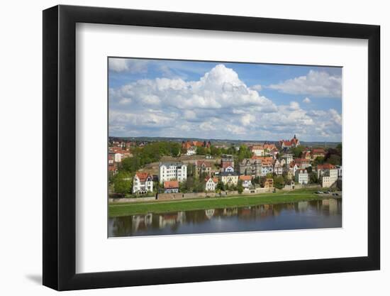 View from the Cathedral View Above the New Town of Mei§en on the Right Bank of the Elbe-Uwe Steffens-Framed Photographic Print