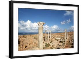 View from the Central Basilica, Apollonia, Libya, North Africa, Africa-Oliviero Olivieri-Framed Photographic Print