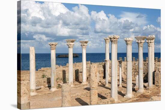 View from the Central Basilica, Apollonia, Libya, North Africa, Africa-Oliviero Olivieri-Stretched Canvas