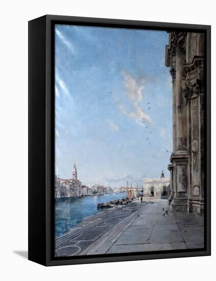 View from the Church of Madonna Della Salute, 1892-Emmanuel Lansyer-Framed Stretched Canvas