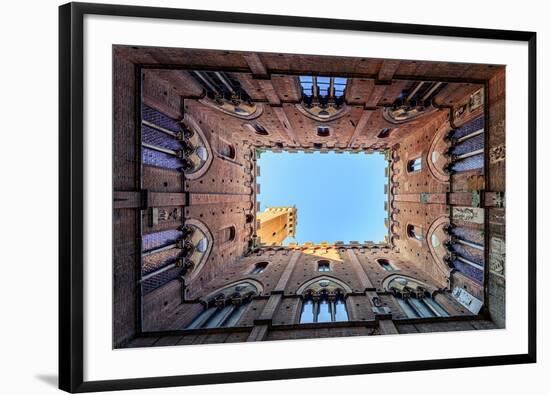 View from the courtyard of Public Building of Siena. Europe. Italy. Tuscany. Siena-ClickAlps-Framed Premium Photographic Print