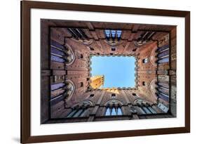 View from the courtyard of Public Building of Siena. Europe. Italy. Tuscany. Siena-ClickAlps-Framed Photographic Print