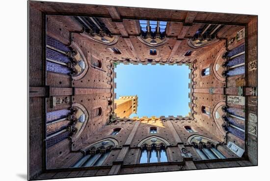 View from the courtyard of Public Building of Siena. Europe. Italy. Tuscany. Siena-ClickAlps-Mounted Photographic Print