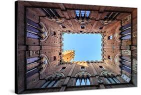View from the courtyard of Public Building of Siena. Europe. Italy. Tuscany. Siena-ClickAlps-Stretched Canvas